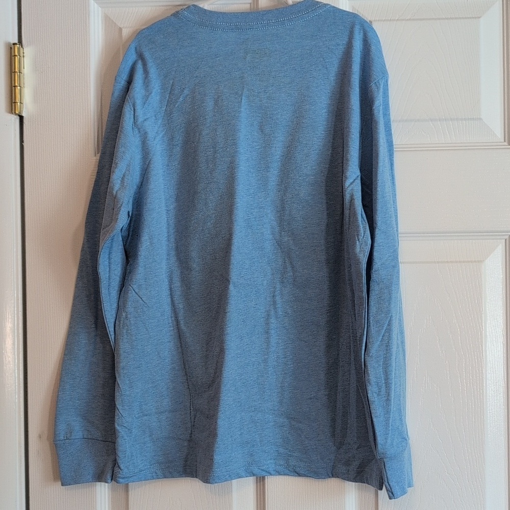 Marvel Spider-Man Heather Blue Long-sleeve Graphic Shirt NWT - Picture 6 of 6